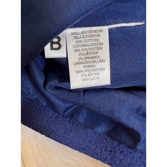 Loft Suit Jacket Blazer Women's 10 Blue Shoulder Pads Long Sleeve Button Short - Picture 7 of 13